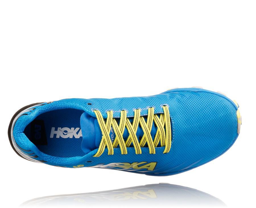 Tenis Trail Hoka One One Feminino Azuis - Evo Jawz - 680-WMSPZI